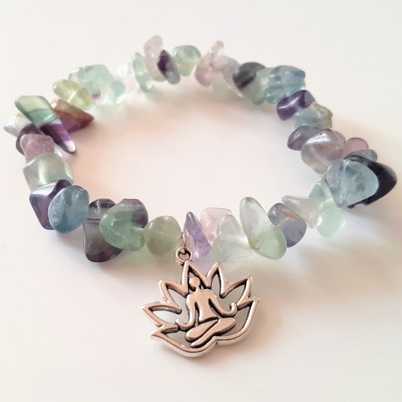🖤3/$30🖤 Fluorite Gemstone Bracelet - Picture 3 of 3